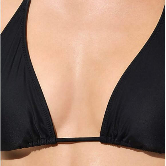 J. Crew Perfect String Bikini Top CA792 Women's‎ 3X Black Beach Vacation NWT - Picture 2 of 8
